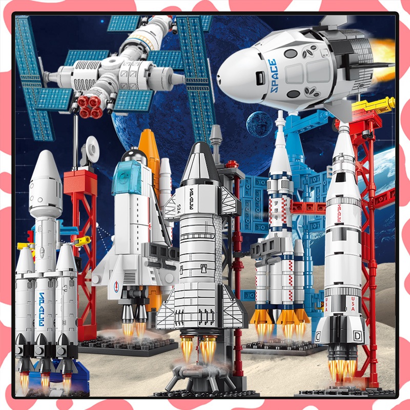 ตัวต่อSpace Shuttle ขนาดเล็ก ของเล่นเด็กชาย ของขวัญสำหรับเด็ก ของเล่นเสริมพัฒนาการเด็ก
