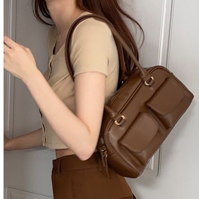 พร้อมส่งในไทย📌 BAG-CLS🧋กระเป๋าสะพายข้าง สไตล์เกาหลี สีพาสเทล ใส่ของได้เยอะ กระเป๋าน่ารัก stand oil มีหลายสี 🧋