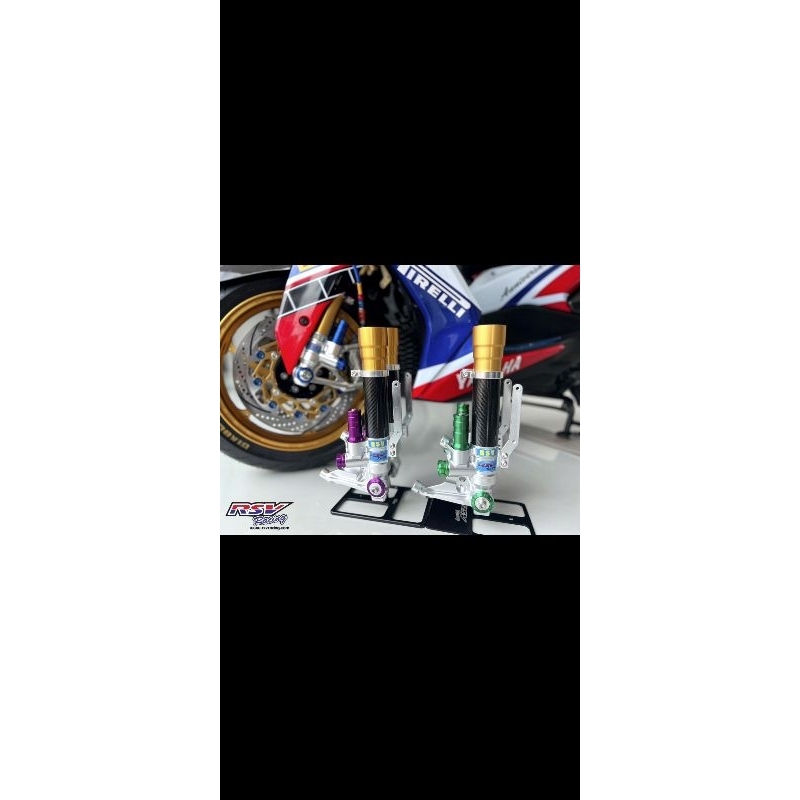 กระบอกโช๊คหน้า rsv สำหรับ forza 350 ปั๊มM4-100 มิล รุ่นลิมิเต็ด