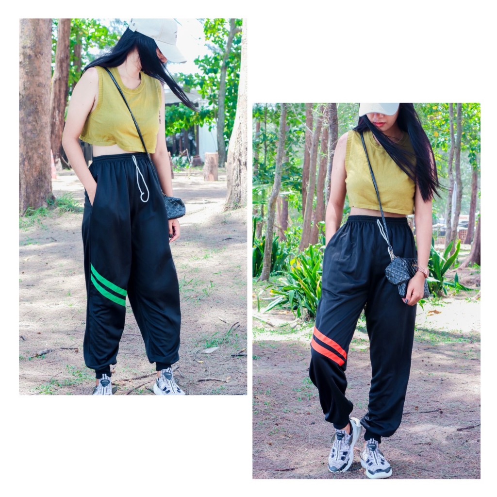 (แพค 3,6 ตัว) กางเกงวอร์มแต่งคาดหน้า มีขาปล่อยและขาจั้มสีดำ ชาย หญิงใส่ได้ ทำกิจกรรมต่างๆ เป็นผ้าวอร์มระบายอากาศ - รูปที่ 5