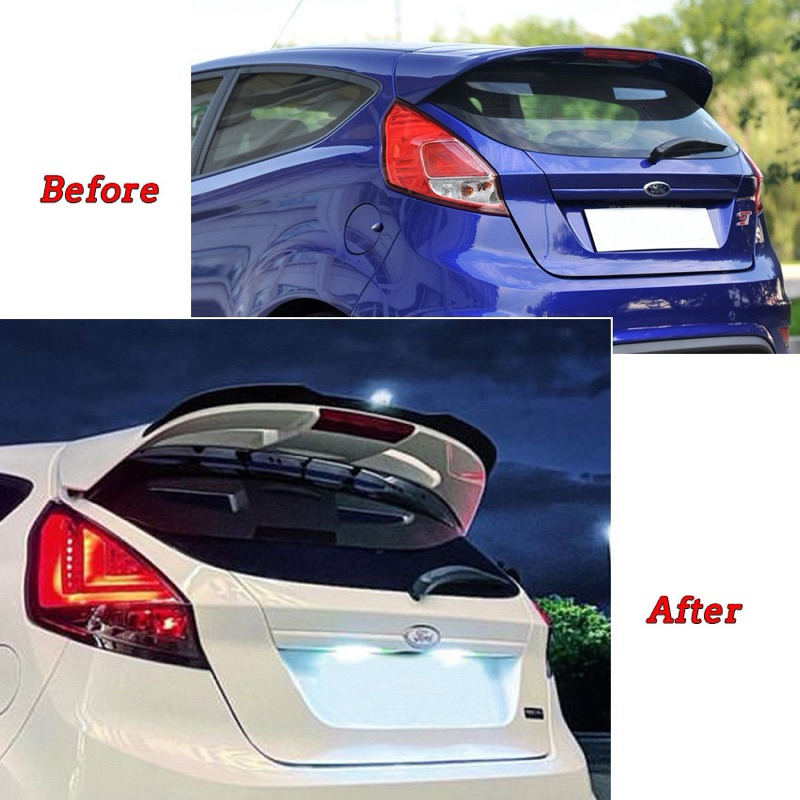 สปอยเลอร์ Ford fiesta ปี2009-2017 พลาสติกทนทานABS สำหรับ5ประตู มีสีดำเงา สีคาร์บอน