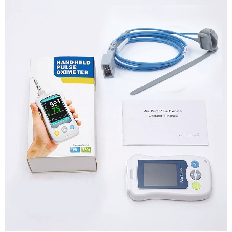 เครื่องวัดออกซิเจนในเลือด แบบโรงพยาบาล Handheld Pulse Oximeter Monitoring YONKER รุ่น YK-820 miniA ผ