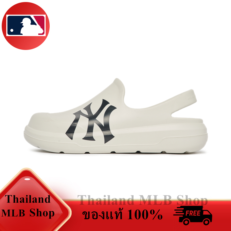 ของแท้ 100% MLB Chunky Bouncer Clog Sandals White รองเท้าผู้ชาย รองเท้าผู้หญิง