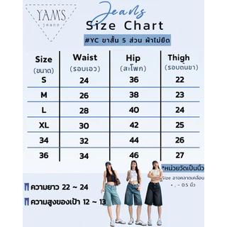 Acasey กางเกงยีนส์ผู้หญิง ขาสั้น 5ส่วน ผ้าไม่ยืด เนื้อผ้าดีใส่สบาย HipJeans ไซส์ S - 3XLขาสั้น 5ส่วน