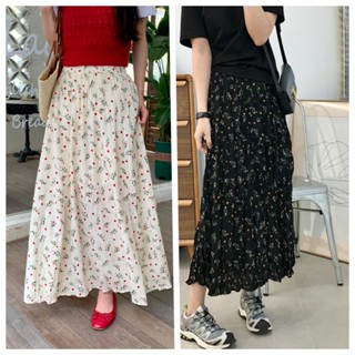 🌹2029 กระโปรงทรงเอย้อนยุค เข้ารุ่น เอวสูงดูผอม มีสไตล์ กระโป…