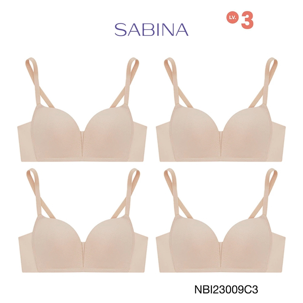 [Online Exclusive] Sabina เสื้อชั้นใน (Set 4 ชิ้น) Modern V Level 3 ไร้ตะเข็บ ไร้โครง รหัส NBI23009C