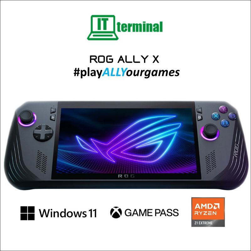 ASUS ROG ALLY X (RC72LA-NH011W) GAMING HANDHELD, 7" FULL HD , AMD Z1 EXTREME , 24GB, 1TB SSD, WIN 11