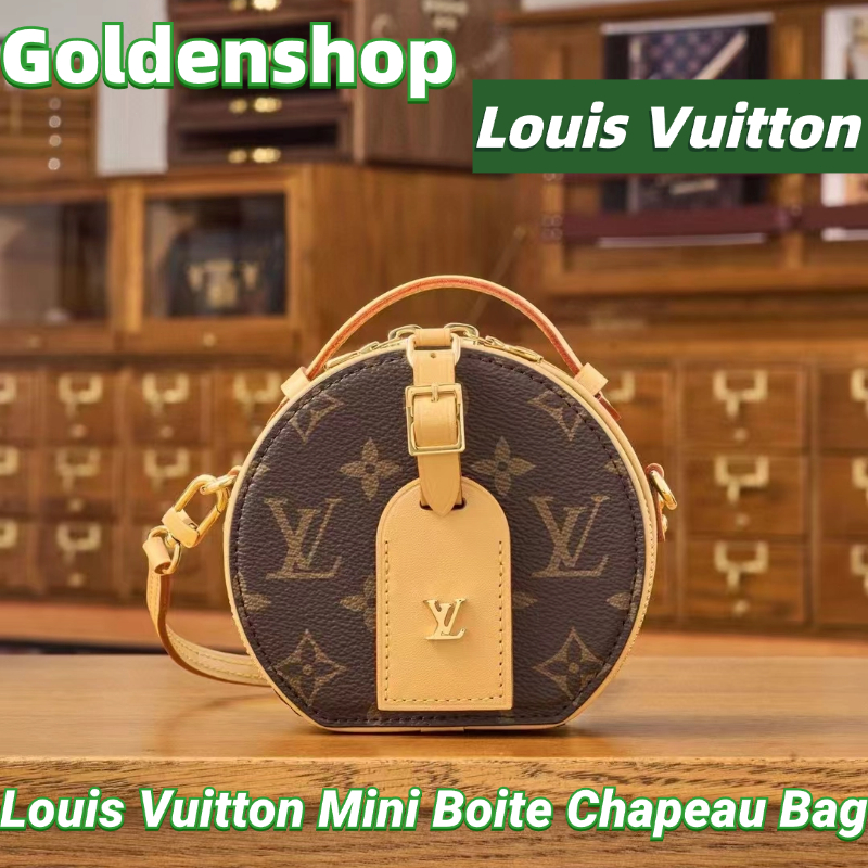 🍒หลุยส์วิตตอง Louis Vuitton Mini Boite Chapeau Bag🍒กระเป๋าสะพาย LV จริง สินค้าขายร้อน