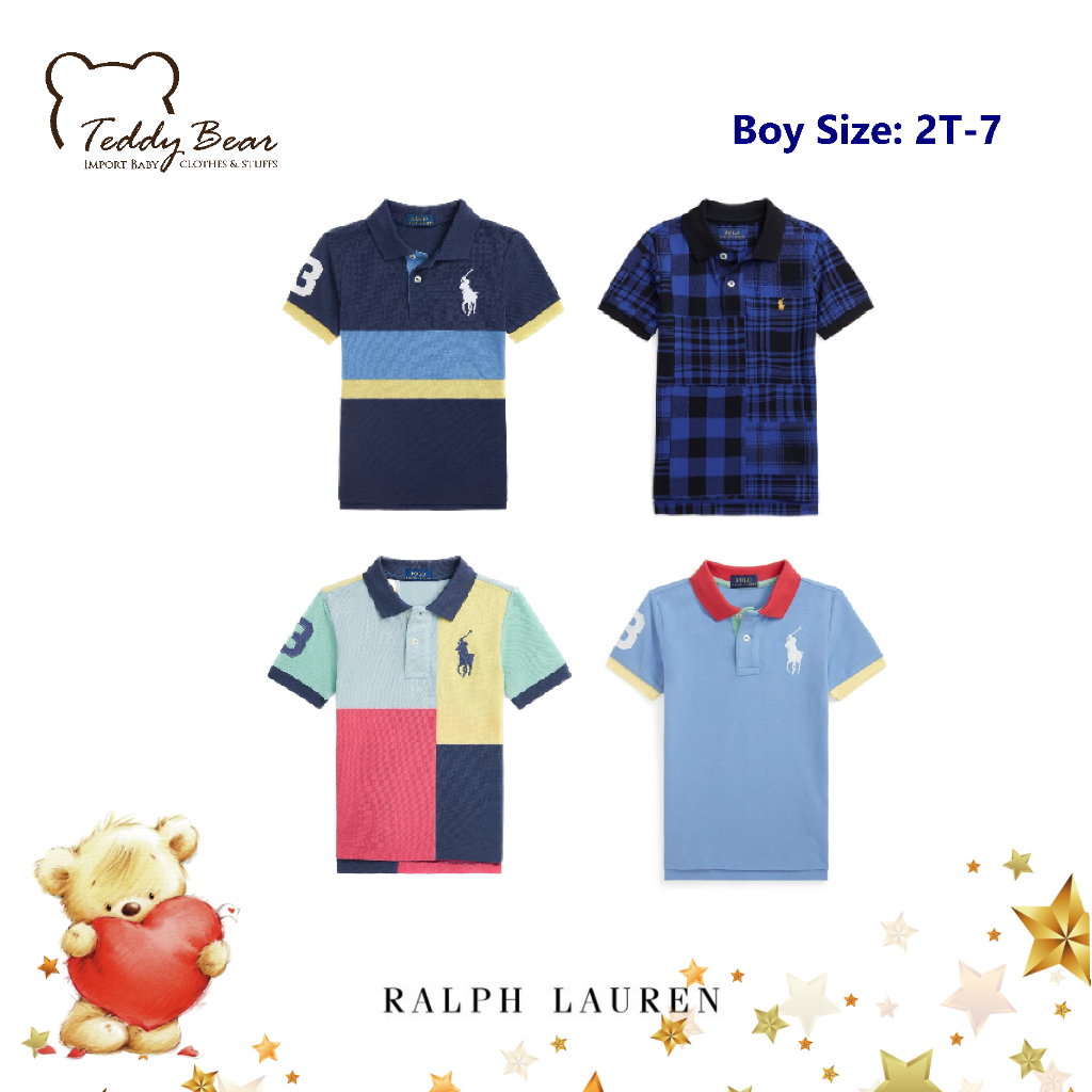 เสื้อโปโลเด็ก Ralph Lauren Cotton Mesh Polo Shirt (Boy Size: 2T-7)