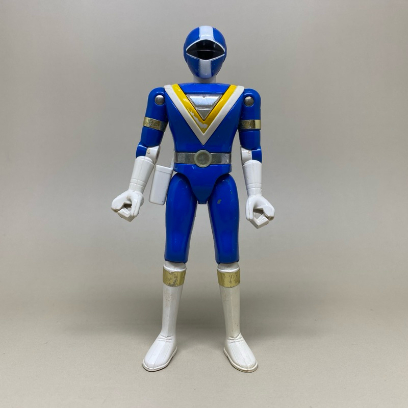 หุ่นเหล็กแท้ ขบวนการ 5 สี งานเก่า 1990 | Sentai Fiveman Figure Blue | BANDAI Japan Vintage | Origina