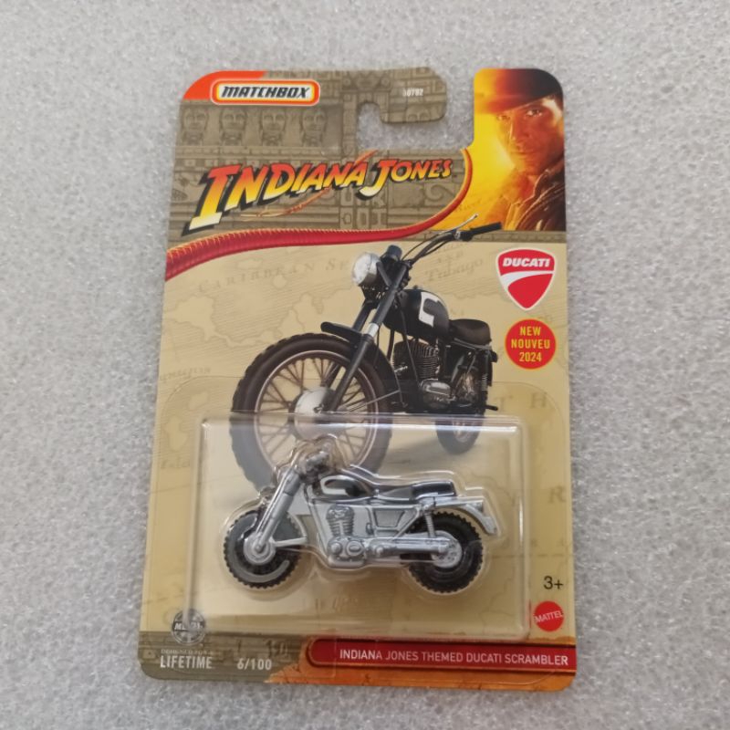 matchbox indiana jones themed ducati scrambler