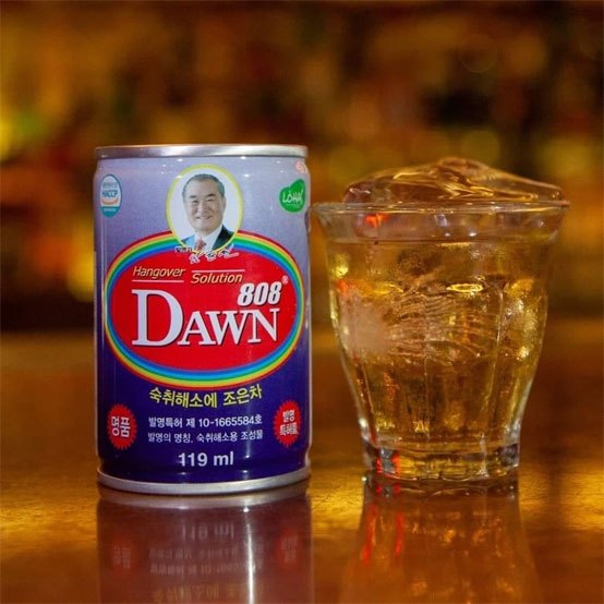 เครื่องดื่มสมุนไพรแก้เมาค้างเกาหลี dawn808 여명808 hangover drink