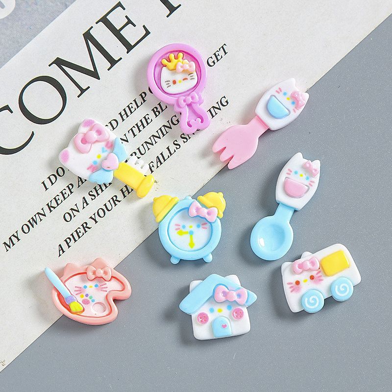เรซิ่นdiy คิตตี้ของใช้ 8 ชิ้น (ราคาเฉพาะเรซิ่น)