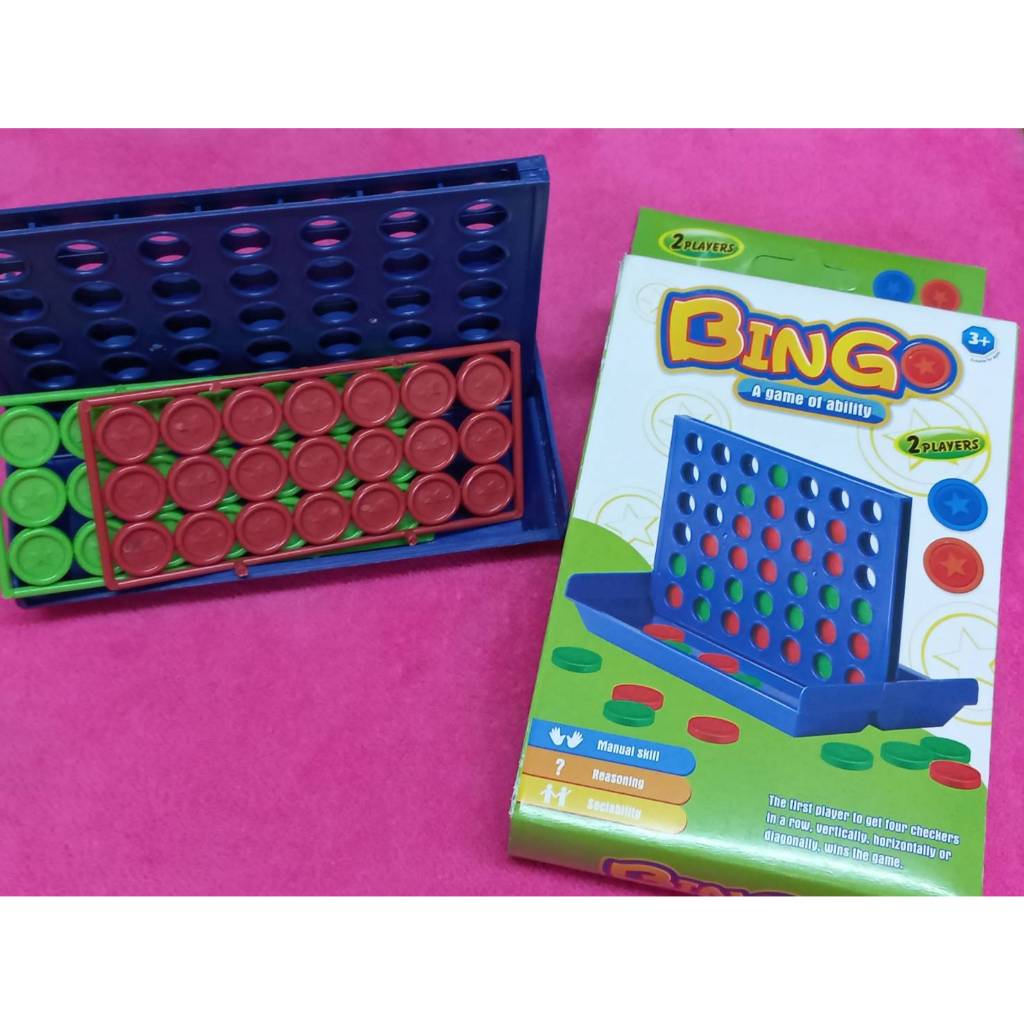บิงโก BINGO LINEUP GAME +++มาใหม่+++พร้อมส่ง+++ เกมบิงโกเรียงแถว4ชิ้น ฝึกสมอง แข่งขันหยอดเหรียญเรียงสีให้ครบ4ก่อนชนะ