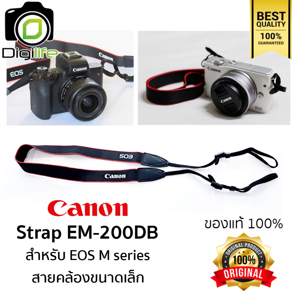 Canon Strap EM-200DB ** ของแท้ 100% ** Small Size Foe EOS M สายคล้อง ขนาดเล็ก / Digilife Thailand