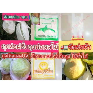 ถุงห่อฝรั่งถุงห่อผลไม้1แพ็ค🚛สินค้ามีพร้อมจัดส่ง👍ป้องกันแมลงวันทอง,ป้องกันUV,มีรูระบายน้ำก้นถุง📌ใช้สำหรับห่อฝรั่ง มะม่วง