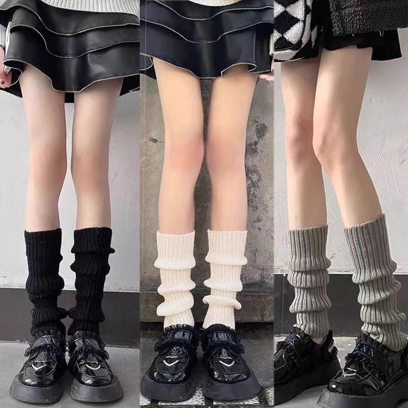 ในไทย ถุงเท้า ผ้าถัก แบบบาง ให้ความอบอุ่น เข้ากับทุกการแต่งกาย สีเทา แฟชั่นฤดูใบไม้ร่วง และฤดูหนาว สําหรับผู้หญิงcoolcol