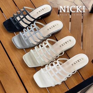 Rarin รุ่น [ Nicki ] 36 - 41 รองเท้าส้นสูง 1 นิ้ว **เท้าอวบ เท้ากว้าง แนะนำเพิ่มไซส์**
