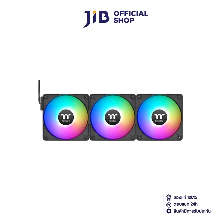 CASE FAN (พัดลมเคส) THERMALTAKE CT120 EX REVERSE ARGB SYNC (BLACK) (3-FAN PACK)
