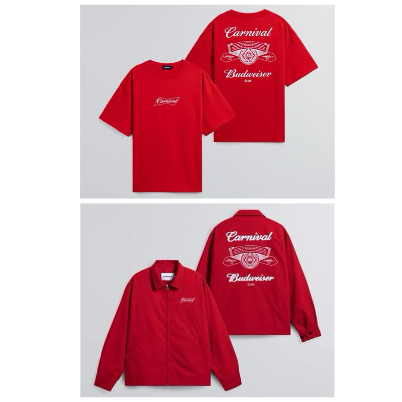 [พร้อมส่ง ของใหม่ แท้ 💯%] เสื้อยืด เสื้อแจ็คเก็ต CARNIVAL® x BUDWEISER CLUB