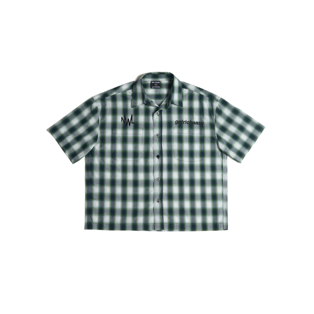 NWL24 NWLxGETRICHEASY 02 Boxy Shirt Green