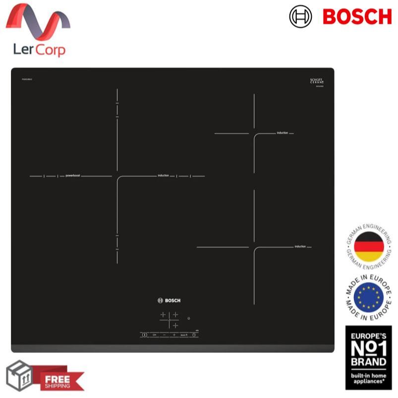 (BOSCH) เตาฝังอินดักชั่น 60cm 3 zones Toucht select รุ่น PID631BB1E
