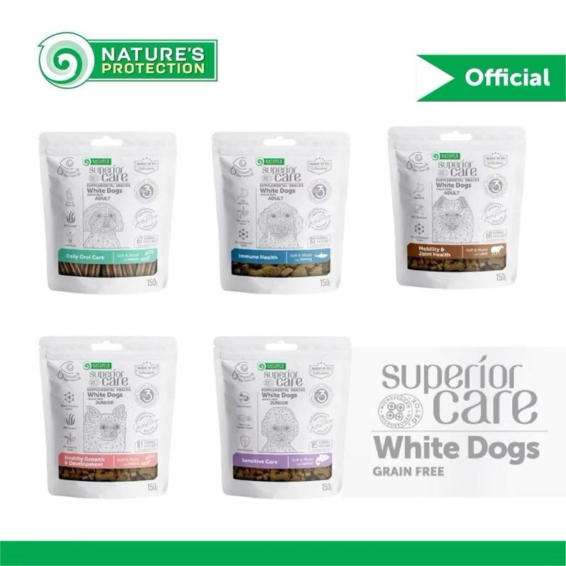 White Dog Snacks (150g) Superior Care Series Nature's Protection