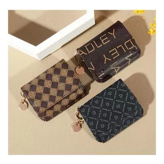 B-973🔥กระเป๋าสตางค์ใบสั้น หนัง Pu พกพาสะดวก ขนาดเล็กแบบพกพา พร้อมช่องใส่บัตร สีสดใส แฟชั่นสําหรับสตรี