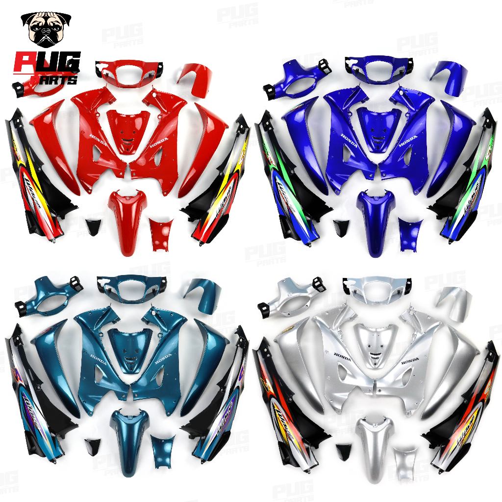 PUGParts ชุดสีwave125S หัวเถิก ชุดสีเวฟ125S (ชุด13ชิ้น) ปี 2003 กุญแจกลม/กุญแจนิรภัย(กุญแจเล็ก/ใหญ่)
