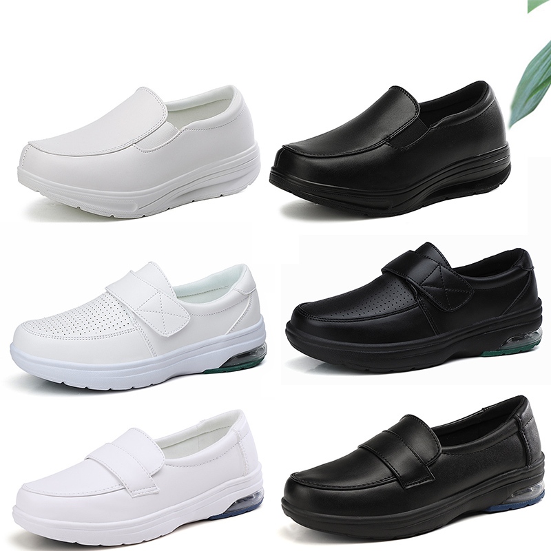 รองเท้าพยาบาลสีขาว รองเท้าทำงานสีดำสินค้าพร้อมส่ง รุ่น 9972