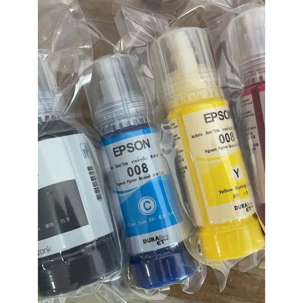 หมึกเติมกันน้ำของแท้ Epson 008 pack4 (สำหรับใช้กับ L15150, L15160) (ของแท้ ไม่มีกล่อง)