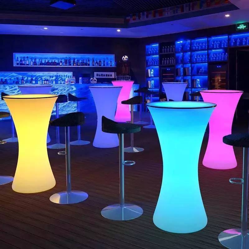 โต๊ะค็อกเทลกันน้ำ โต๊ะบาร์ LED สูง110cm  Bar table