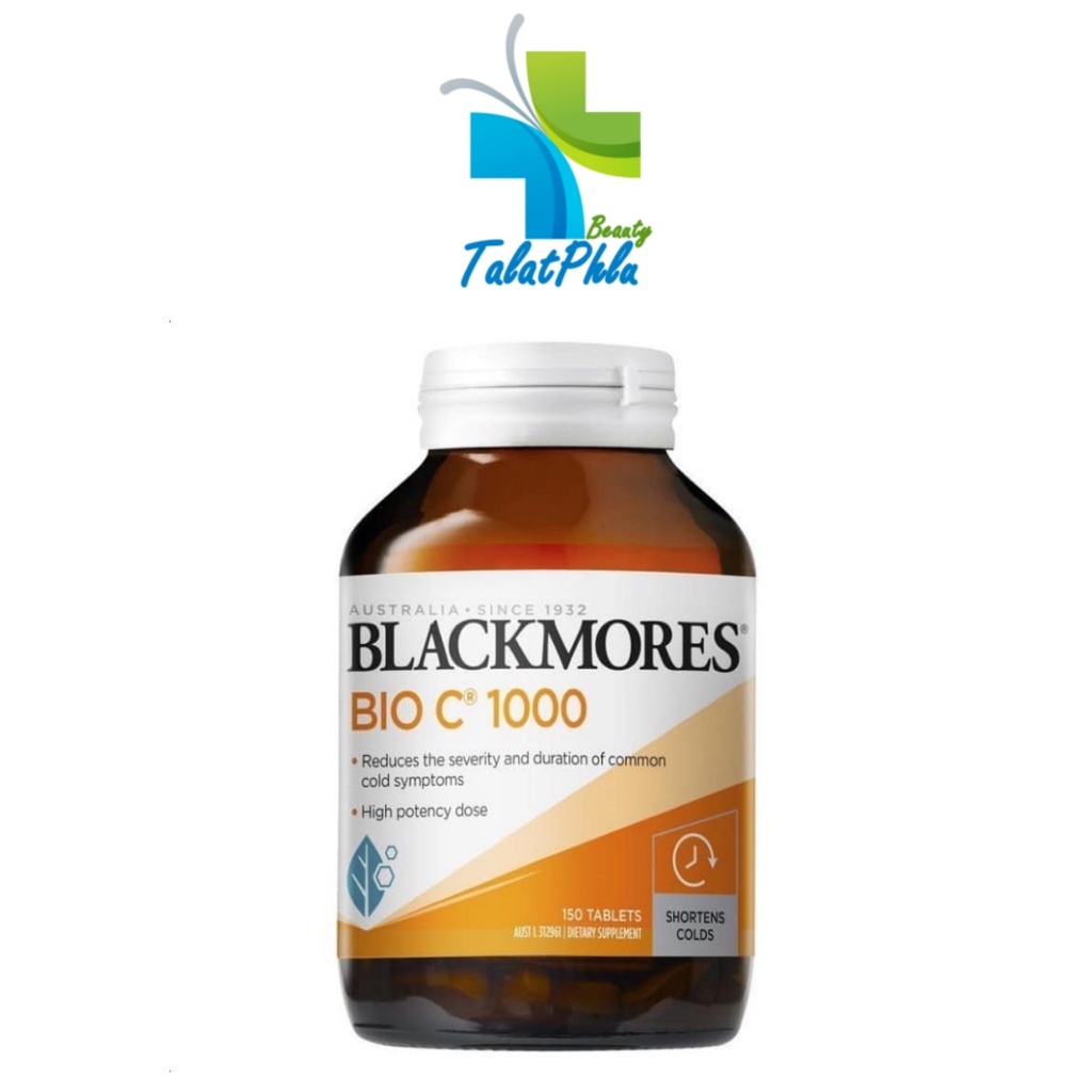 Blackmores Bio C แบลคมอร์ส ไบโอ ซี 1000mg [150 เม็ด] [1 กระปุก] วิตามินซี ดูแลสุขภาพ