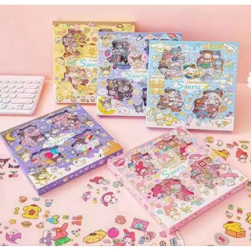 พร้อมส่ง สติ๊กเกอร์พร้อมกล่อง ** 1กล่อง 100 แผ่น ** มีให้เลือกลาย**
