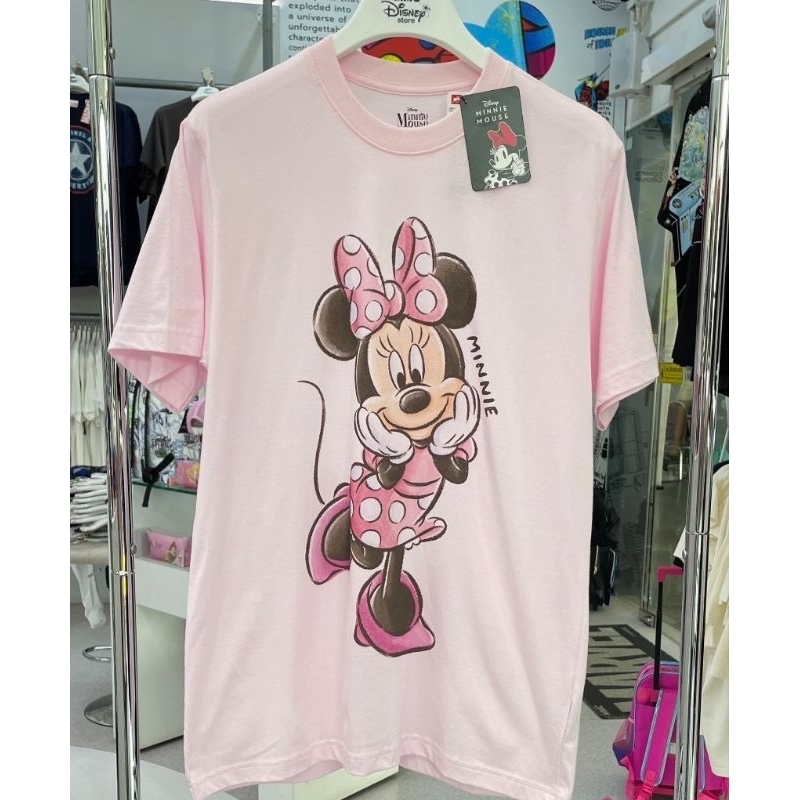 เสื้อDisney ลาย Minnie Mouse สีชมพูอ่อน ลิขสิทธิ์แท้ ( MK-182 )