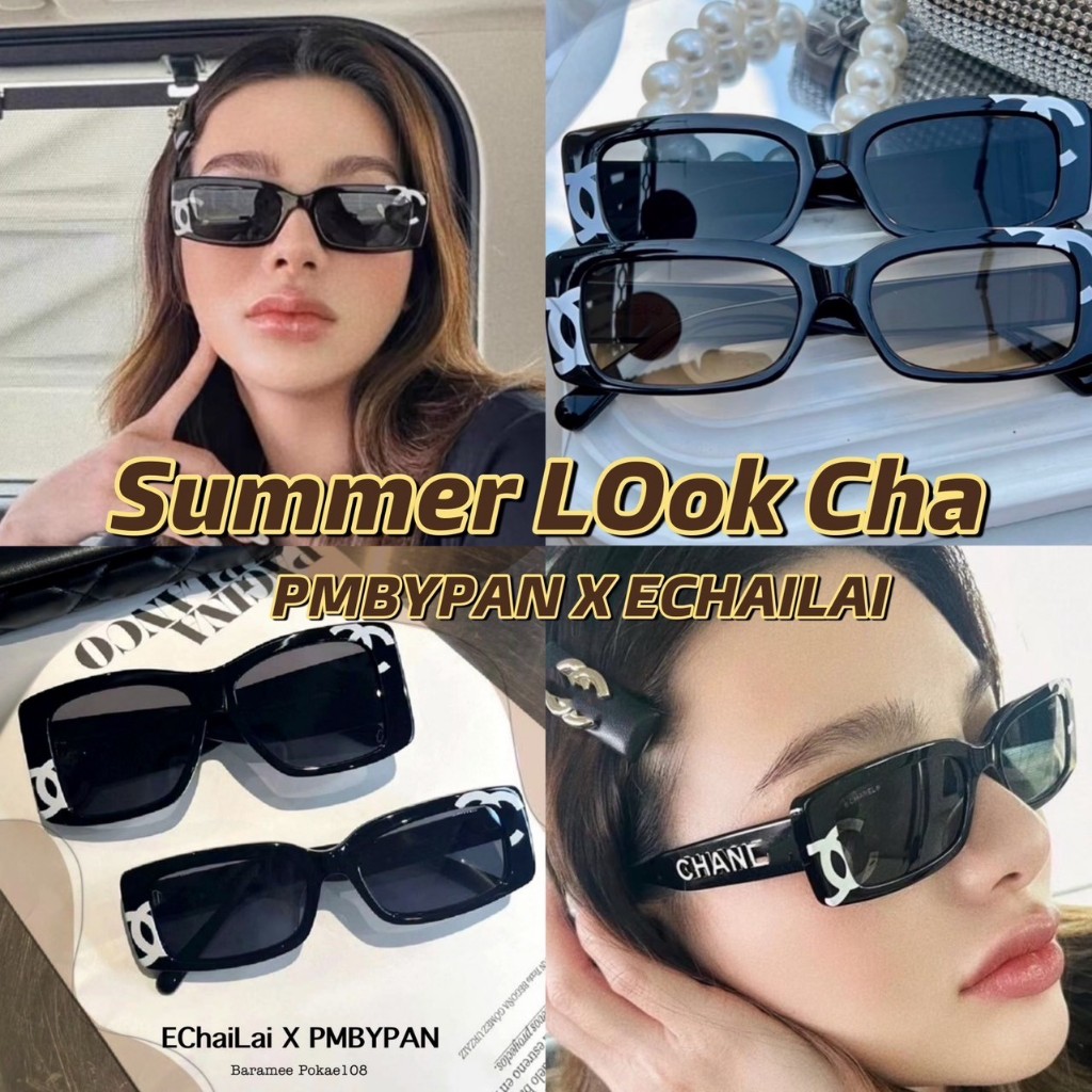 รุ่นDro295 New iTem Cha Y2K แว่นตากันแดด ลุคเกาหลี (สินค้าพร้อมส่งในไทย) Echailai.x.Pmbypan