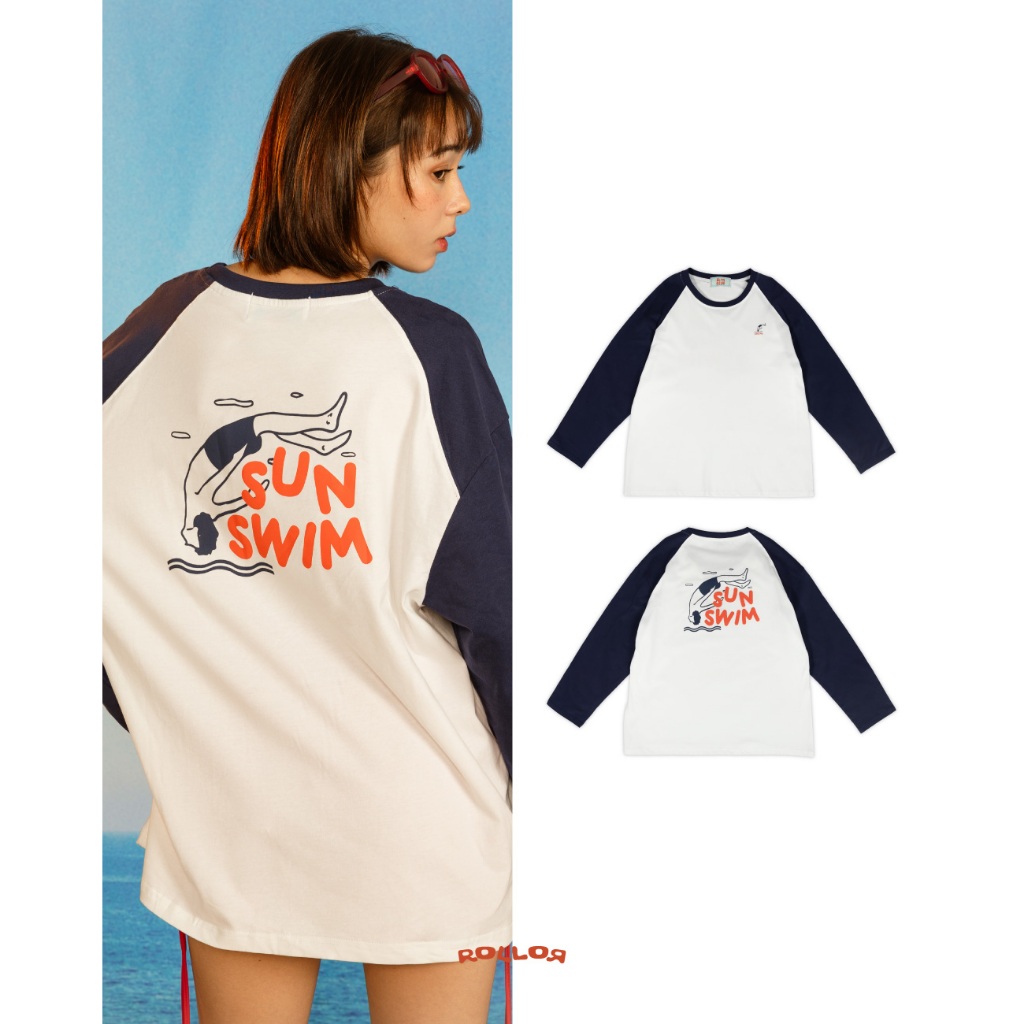 ROLLOR - เสื้อยืด แขนยาว Oversized รุ่น SUNSWIM