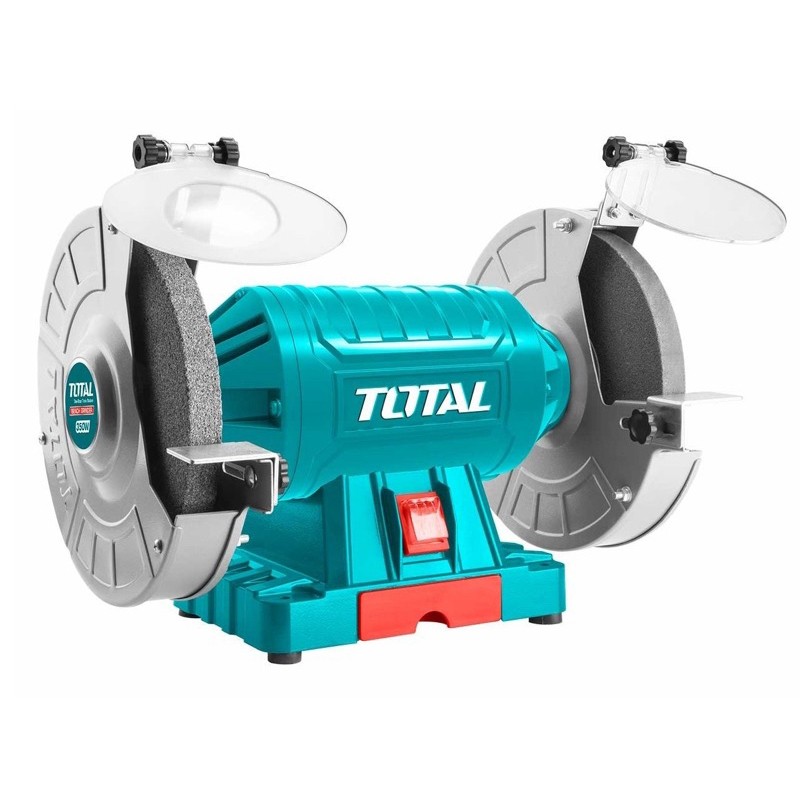 Total มอเตอร์หินไฟ 8 นิ้ว 350 วัตต์ พร้อม หินเจียร์ 2 ก้อน รุ่น TBG35020 Bench Grinder