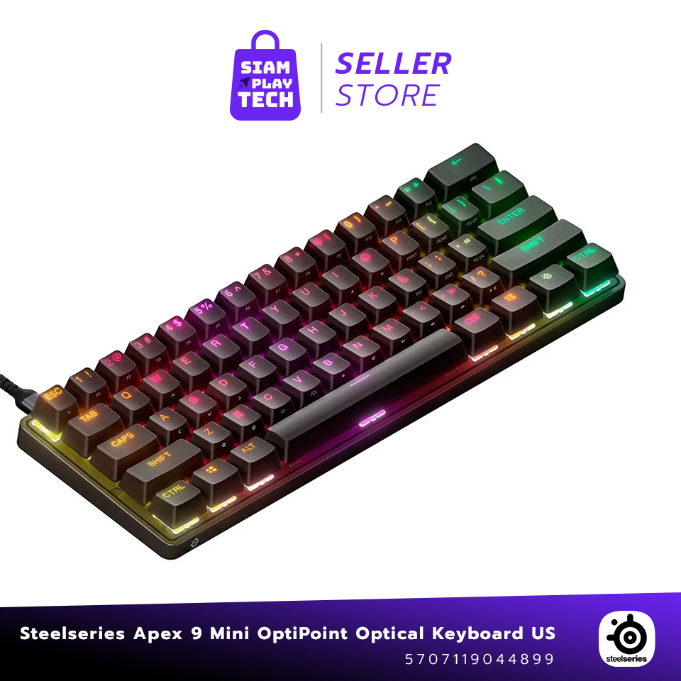 SteelSeries Apex 9 Mini/TKL Gaming Keyboard คีบอร์ดเกมมิ่งออปติคอลขนาด 60%