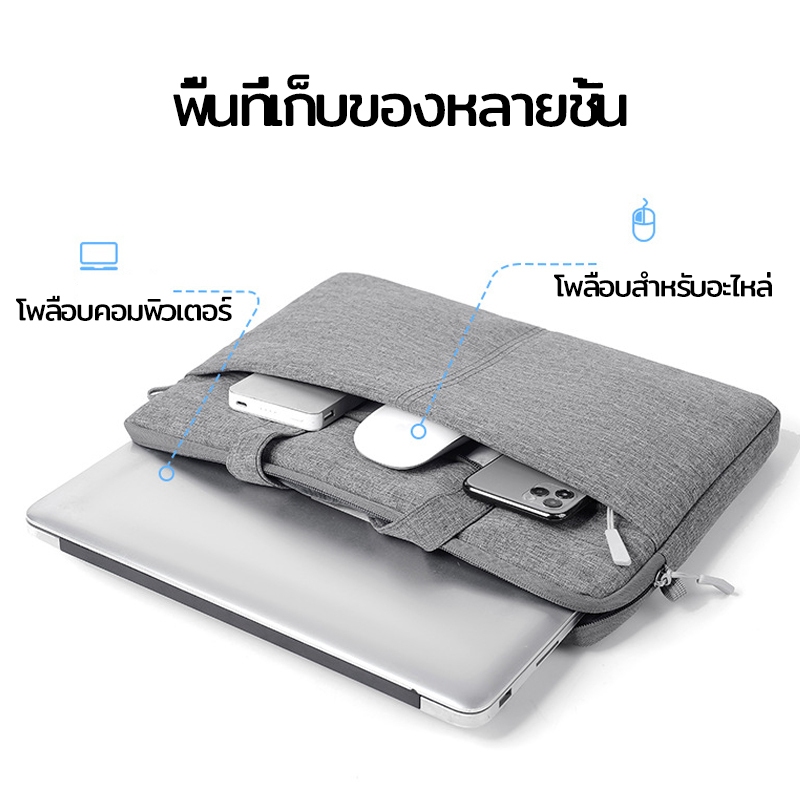 กระเป๋าใส่โน๊ตบุ๊ค กระเป๋าโน๊ตบุ๊ค กระเป๋าแล็ปท็อป13นิ้ว 14 นิ้ว 15.6 นิ้ว แบบ กันน้ำ กันฝุ่น กันรอบขีดข่วน