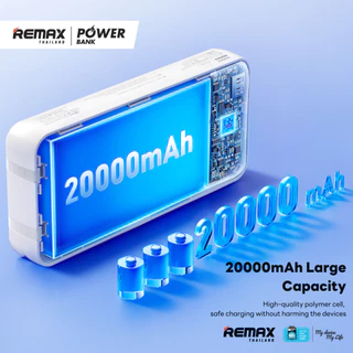 【New! CCC Certified】 Remax Power Bank RPP-680 20000mAh แบตสำรอง สายชาร์จในตัว Type-C / L ชาร์จไว มอก. ประกันศูนย์ไทย