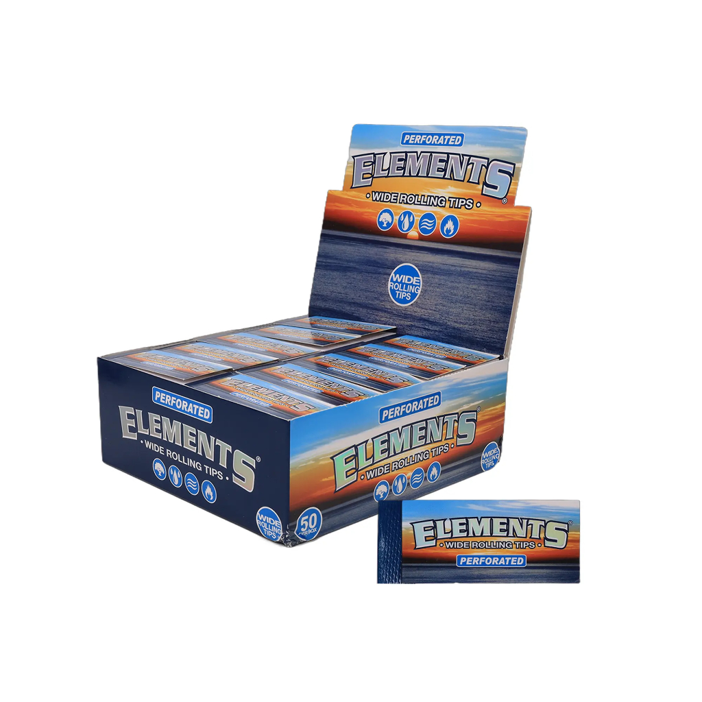 ฟิลเตอร์ ทิป Elements Perforated Wide Rolling Tips – 50pcs/display กระดาษโรลพับได้มีรอยปะ