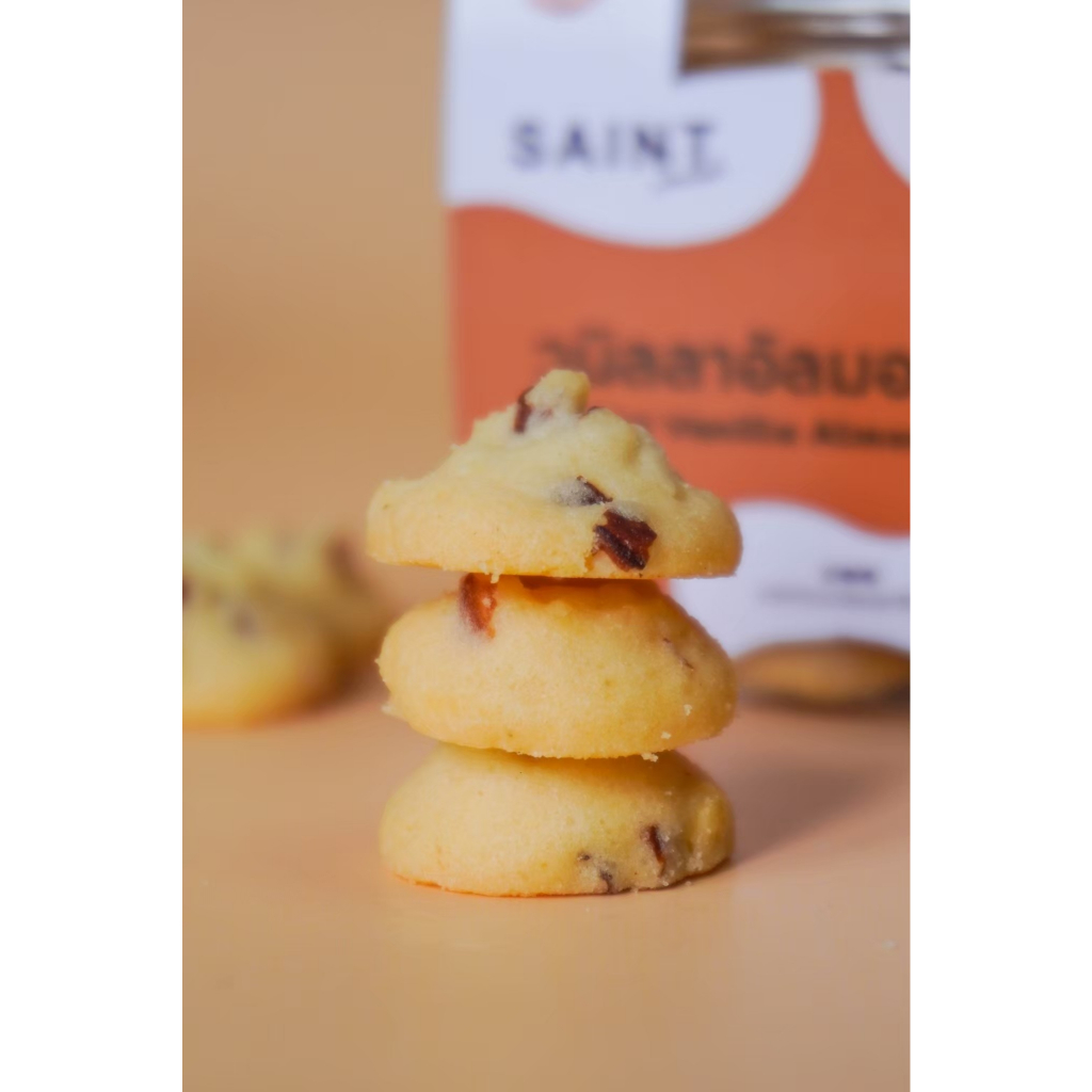 แซงต์ ครัวซองต์-มินิคุกกี้ รวมรส นมไวท์ 1 กป ช็อกชิพ 1 กป วนิลาอัลมอนด์ 1 กป   แพ๊ค 3 กระปุก สุดคุ้มมมมม