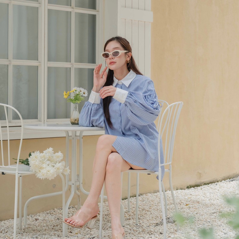 FLASHMARBLE MAGGIE DRESS SHIRT