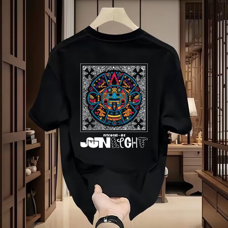 Y-T【หลายสี】💥เสื้อยืดชาย ผ้าฝ้าย100% เสื้อเชิ้ตวินเทจ คอกลม คุณภาพสูง สวมใส่สบาย ไร้รอยยับ เสื้อเชิ้ตผู้ชายเท่ๆ