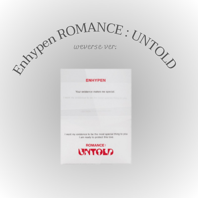 shopee video [พร้อมส่ง] บั้มเต็ม ไม่แกะ Enhypen ROMANCE : UNTOLD เอนไฮเพน weverse ver วีเวิสเวอร์ บั้มดีลรอบไซน์
