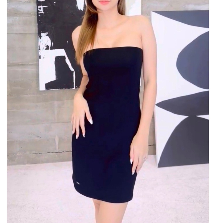 ( เกาะอกเดรส ไซส์ S-M ) ชุดเดรสสั้นคอตรง สั้นเหนือหัวเข่า แบรนด์ CHOTYSHOP สินค้าผลิตในไทย ARL.K