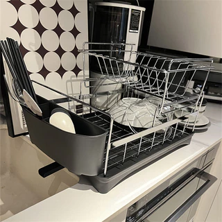 Dear Home ชั้นวางชามระบายน้ำสแตนเลส, ชั้นเก็บของในครัว, ชั้นวางชาม