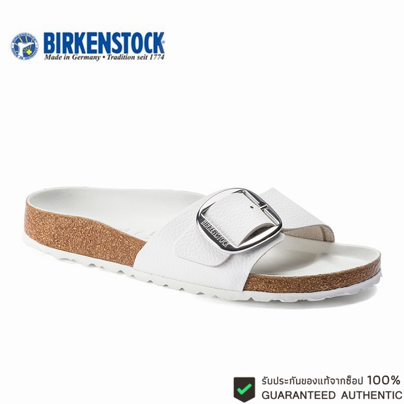 BIRKENSTOCK Madrid Big Buckle White รองเท้าแตะ Women's（ของแท้ 100 %）