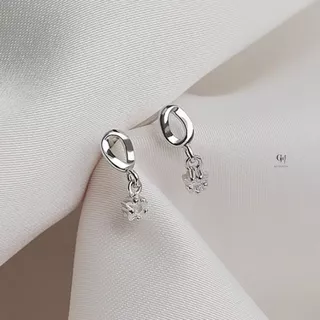 OUTLETS ล้างสต็อกจากโรงงานตรง ต่างหู Star Zircon Earrings ตุ้มหูเงิน ต่างหูผู้หญิง Valentine ของขวัญ